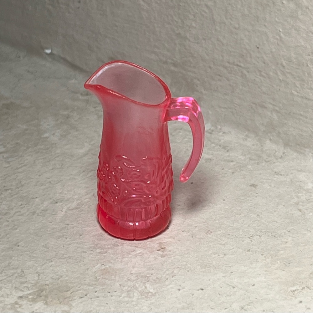 Barbie doll pink translucent pitcher toy